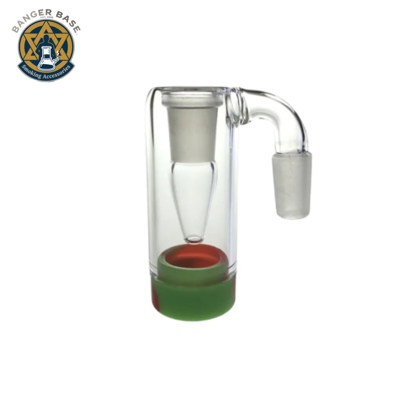 3 Inch Glass Ash Catcher Smoking Bong with 14mm male Colorful Silicone Container Reclaimer Thick Pyrex Ashcatcher 90 45 degree for Water Bongs