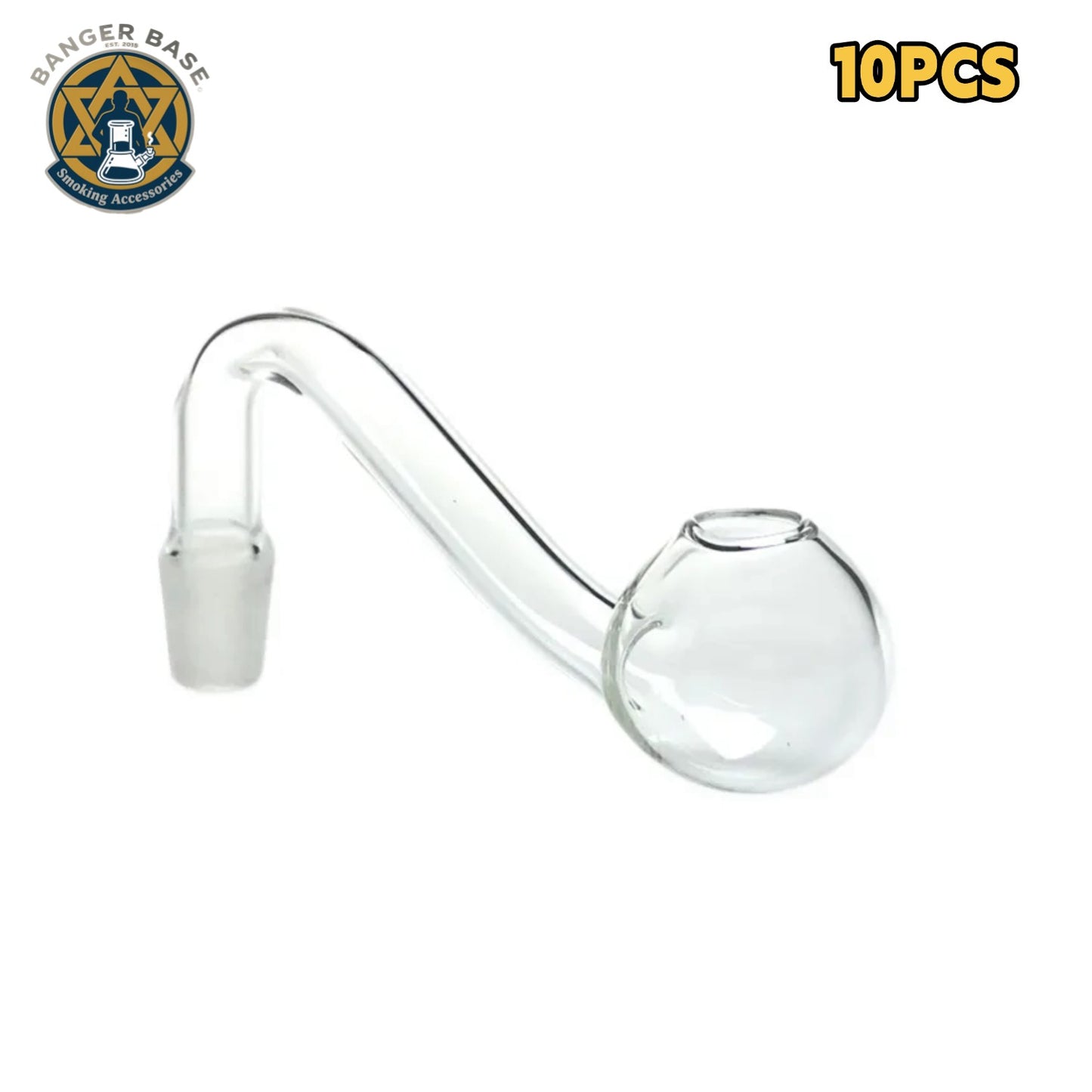 10pcs Glass Oil Burner Pipe Big Bowl Clear Thick Pyrex Water Pipes 10mm 14mm 18mm Male Female For Smoking Tobacco Hookah Tube Bong Dab Rig