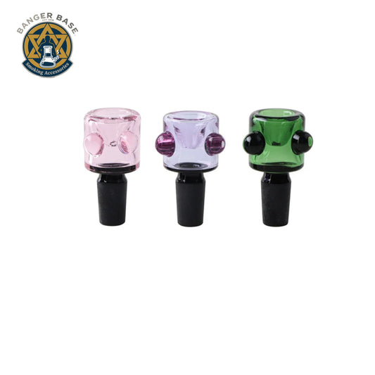 2pcs Glass Bowl Pieces Female Male 14mm Coloured Glass Bowls For Oil Rigs Glass Bongs